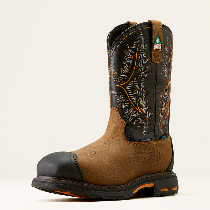 Bottes de cowboy western Ariat Rambler en cuir pleine fleur pour hommes - Brun - Carré - ATS Bottes de cowboy western Ariat Rambler en cuir pleine fleur pour hommes - Brun - Carré - ATS