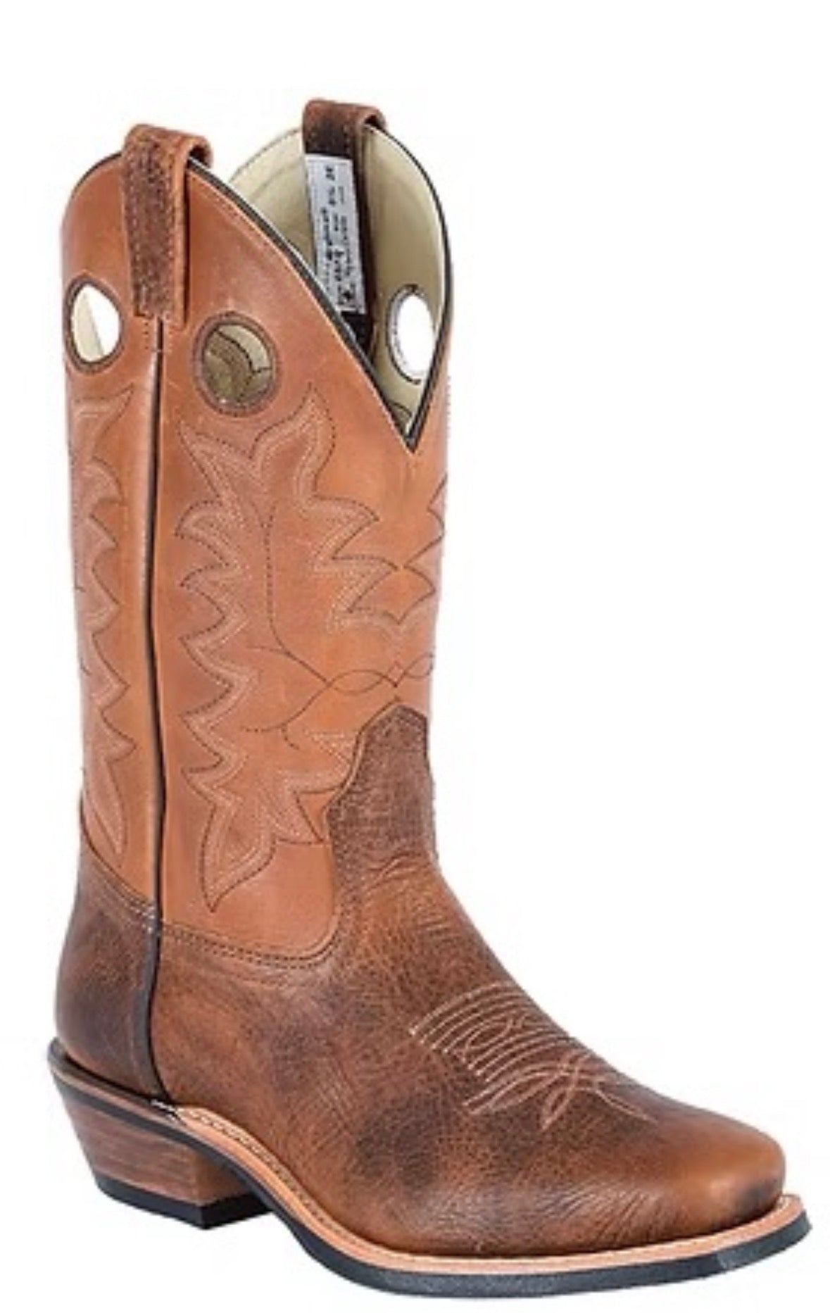 Bottes Western Homme Tin Haul, Cuir Étain, Largeur EE - Parfait Pour Cowboy